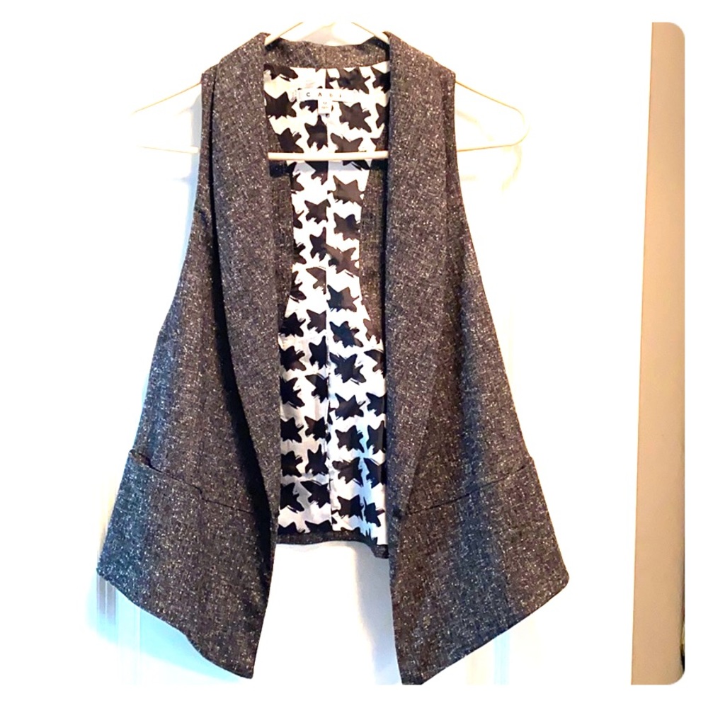 CAbi Speckled Tweed Racerback Vest Style 247